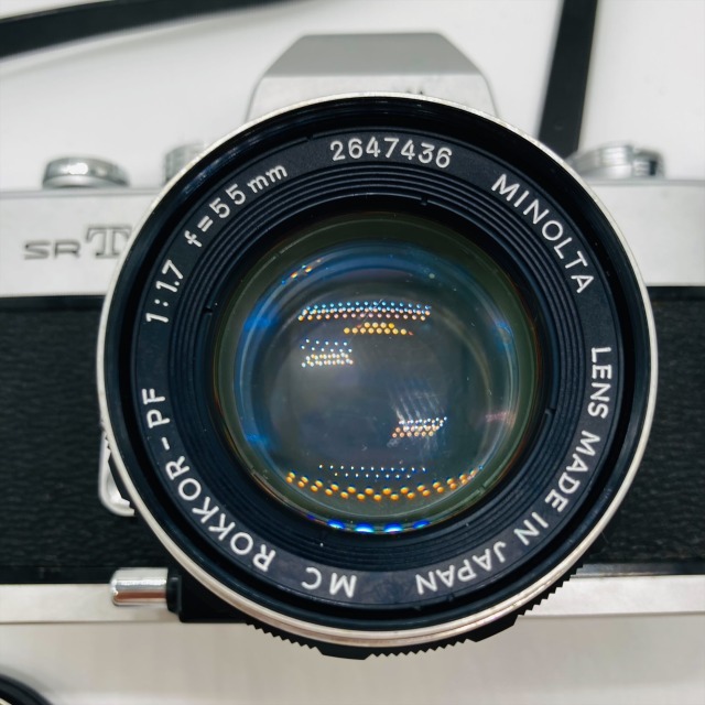 ミノルタ(minolta)SRT101&MC-ROKKOR-PF f=55mm minolta ミノルタ SRT101 1:1.7 f＝55㎜ ROKKOR-PF シャッター音× 中古