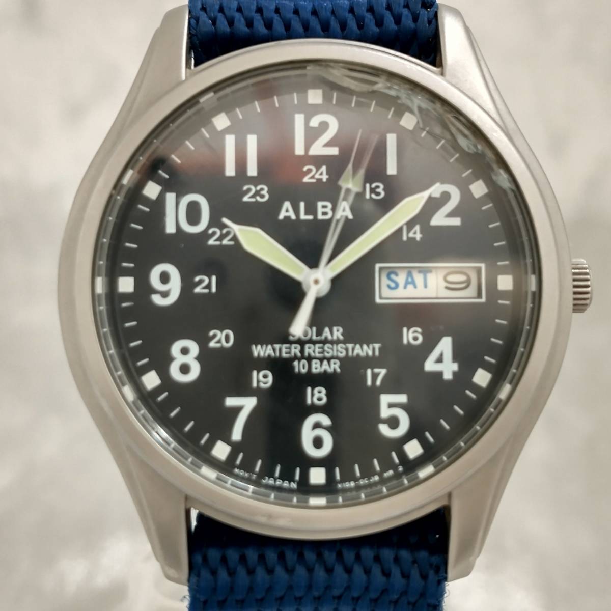 ジャンク セイコー SEIKO アルバ ALBA V158-0AX0 ソーラー デイデイト 