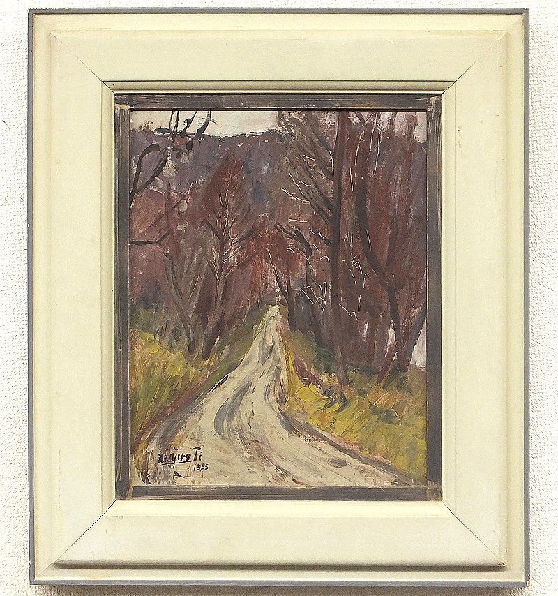 【GLC】近岡善次郎 「風景」 油彩6号 一水会員 師：石井柏亭・有島生馬・山下新太郎 山形県新庄市名誉市民