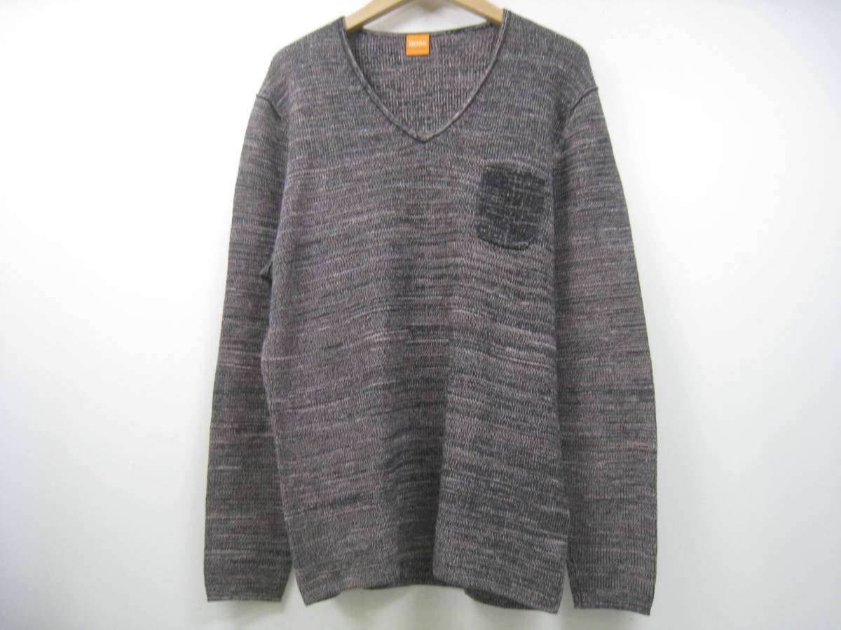 BOSS ボス HUGO BOSS ヒューゴボス ニット セーター Vネック 胸 