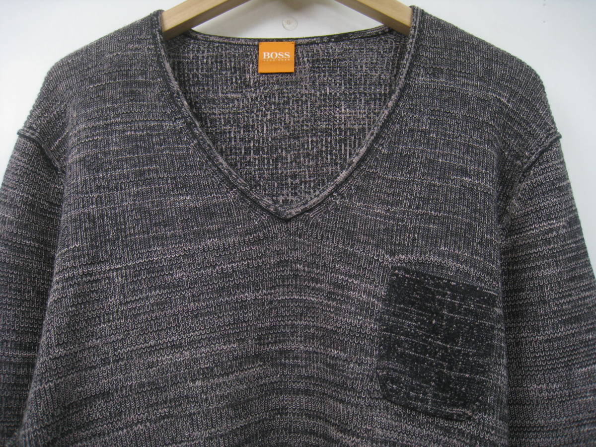 BOSS ボス HUGO BOSS ヒューゴボス ニット セーター Vネック 胸 