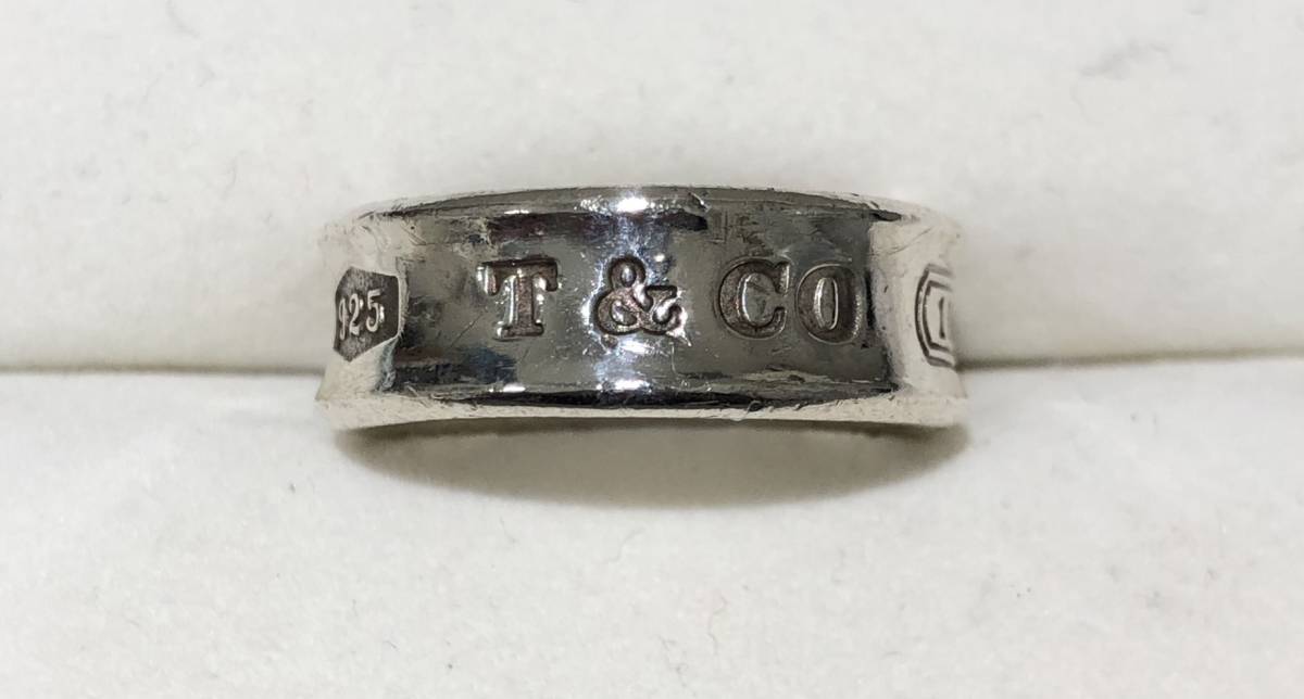 ティファニーナローリング指輪10号研磨済み1837 TIFFANY