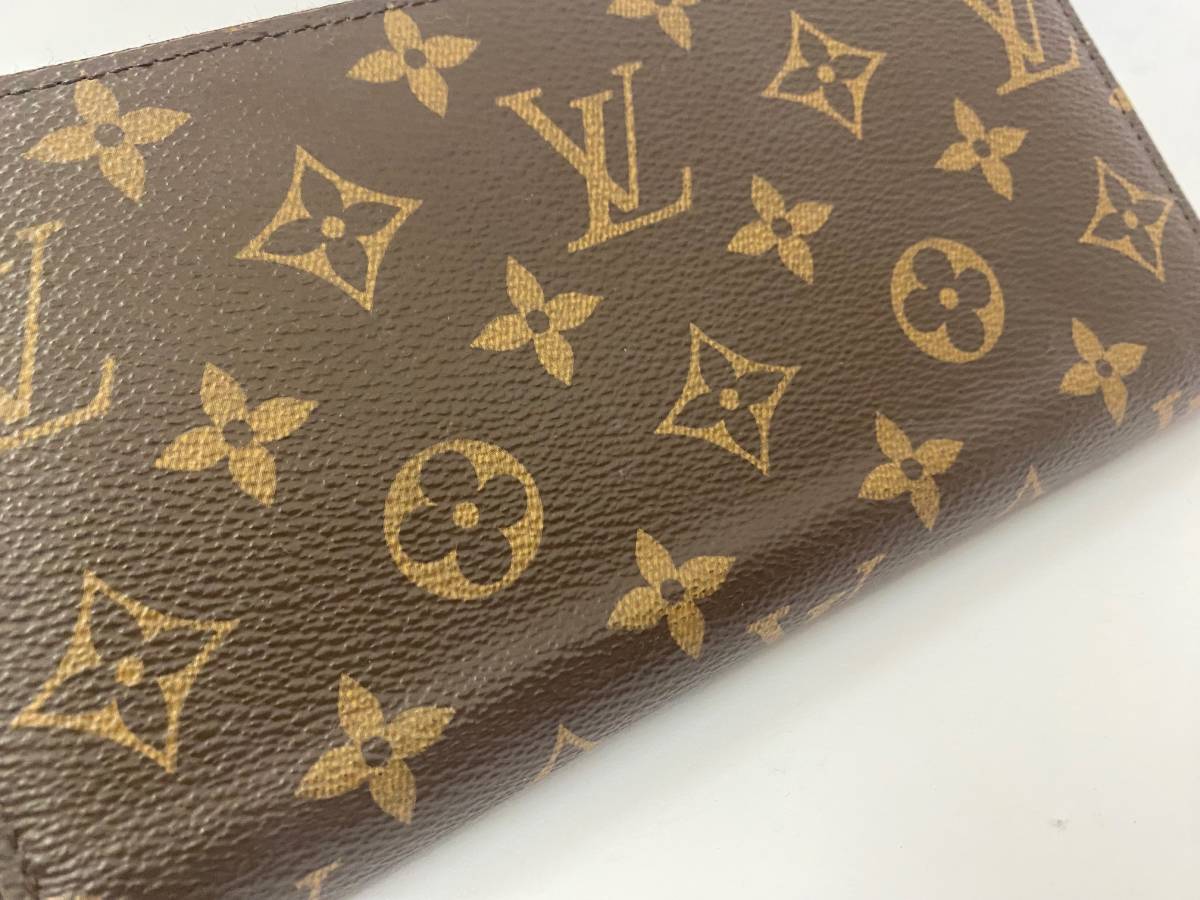 ルイヴィトン モノグラム ジッピーウォレット 茶色 財布 ファスナー 