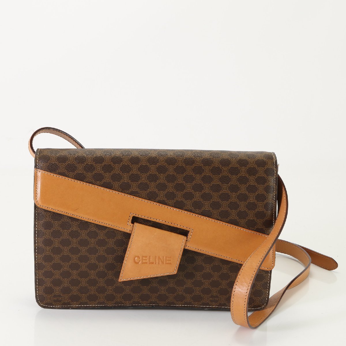 セリーヌ CELINE 1円 マカダム柄 美品 ショルダーバッグ マカダム 極美
