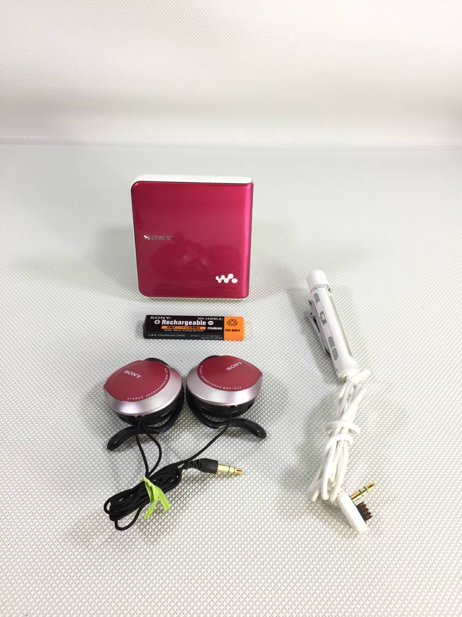 YA-016-39【外観概ね◯ 動作◯ ガム電池×】 SONY MZ-E70 Portable MD