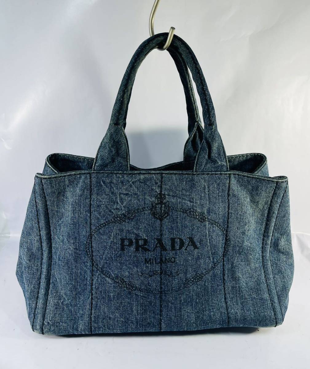 カナパ デニム PRADA プラダ トート バッグ ショルダーバッグ デニム 