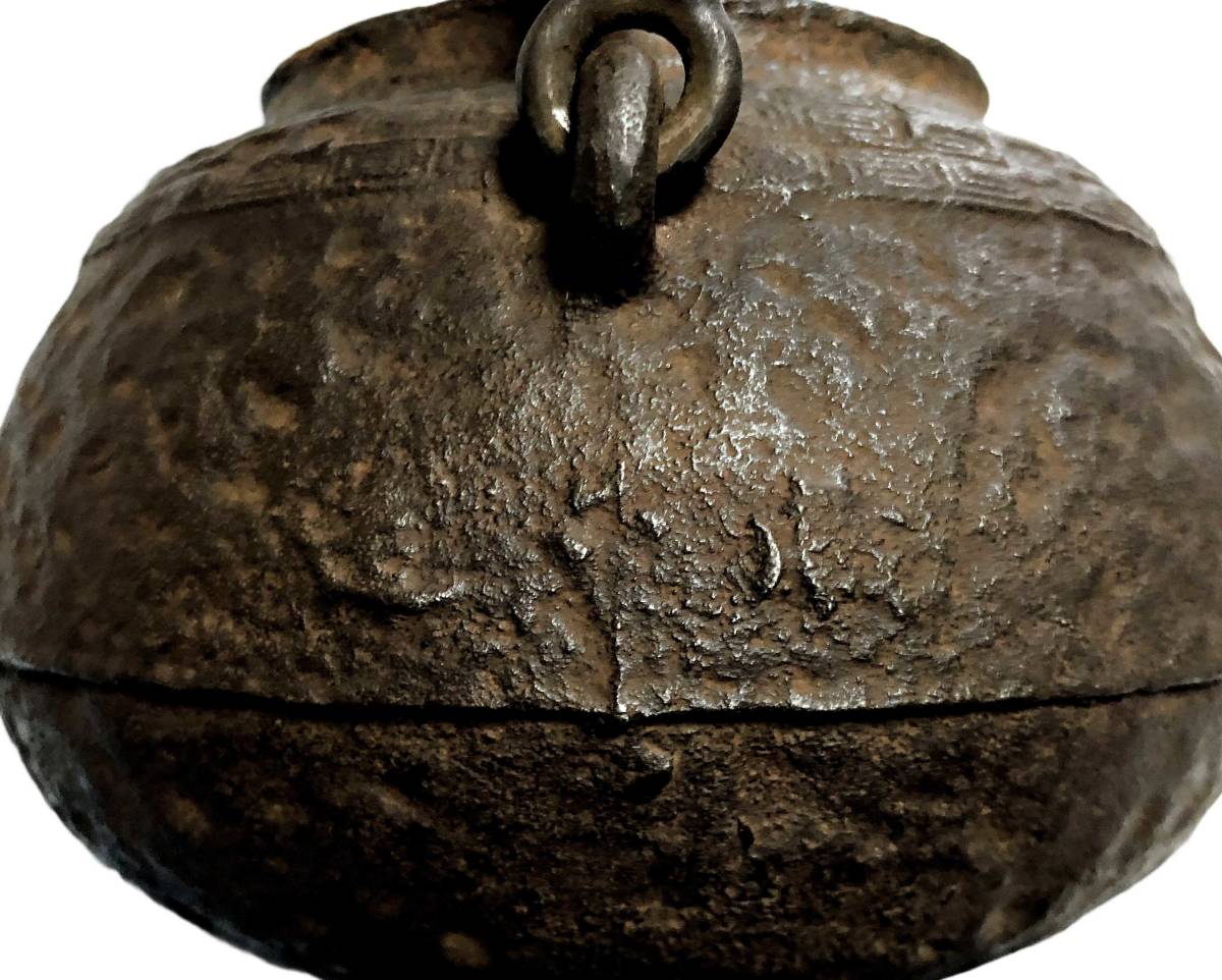 純銀製 饕餮紋 玉摘 銀瓶 煎茶道具 湯沸 重量798g 純銀製