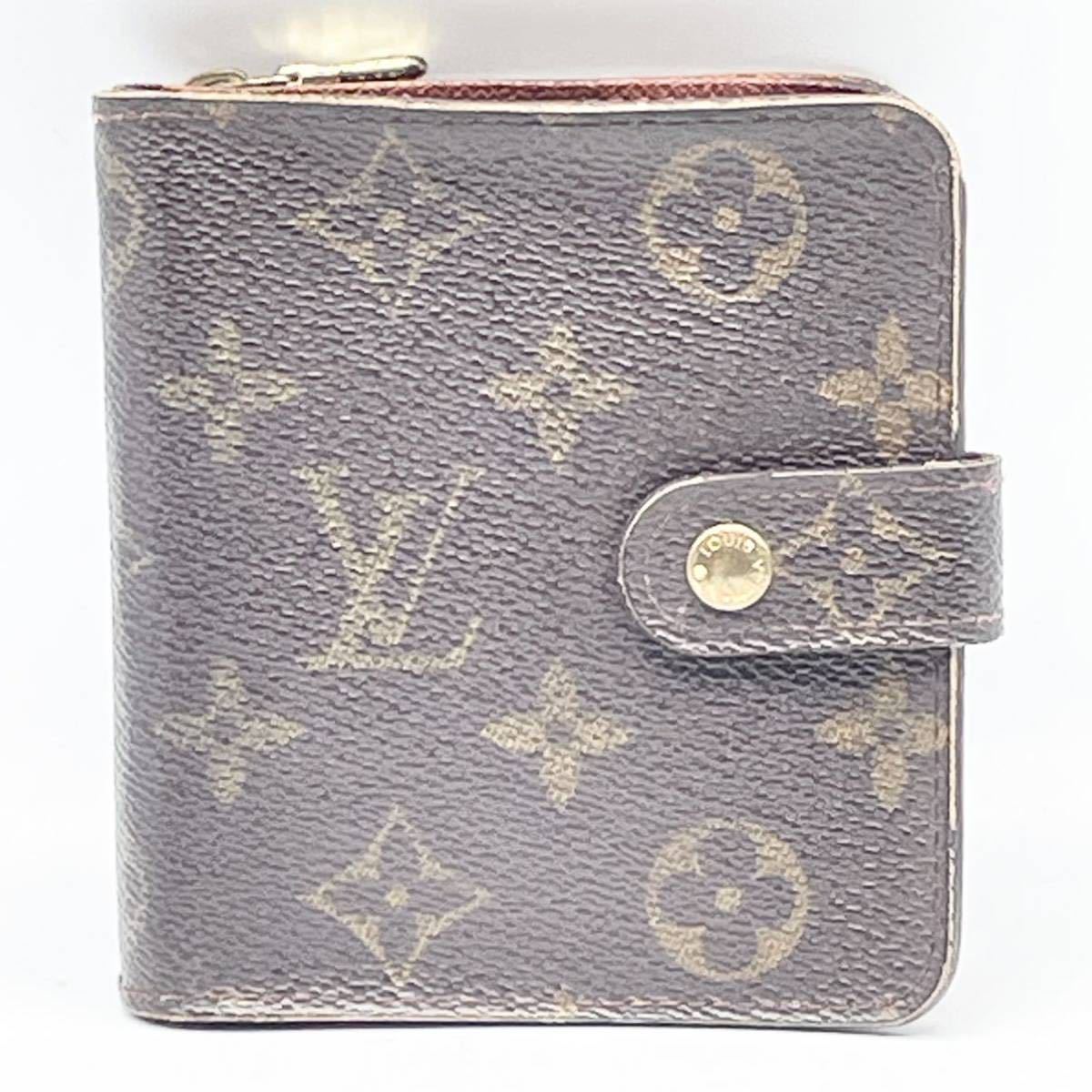 LOUIS VUITTON ルイヴィトン コンパクトジップ モノグラム 二つ折り 