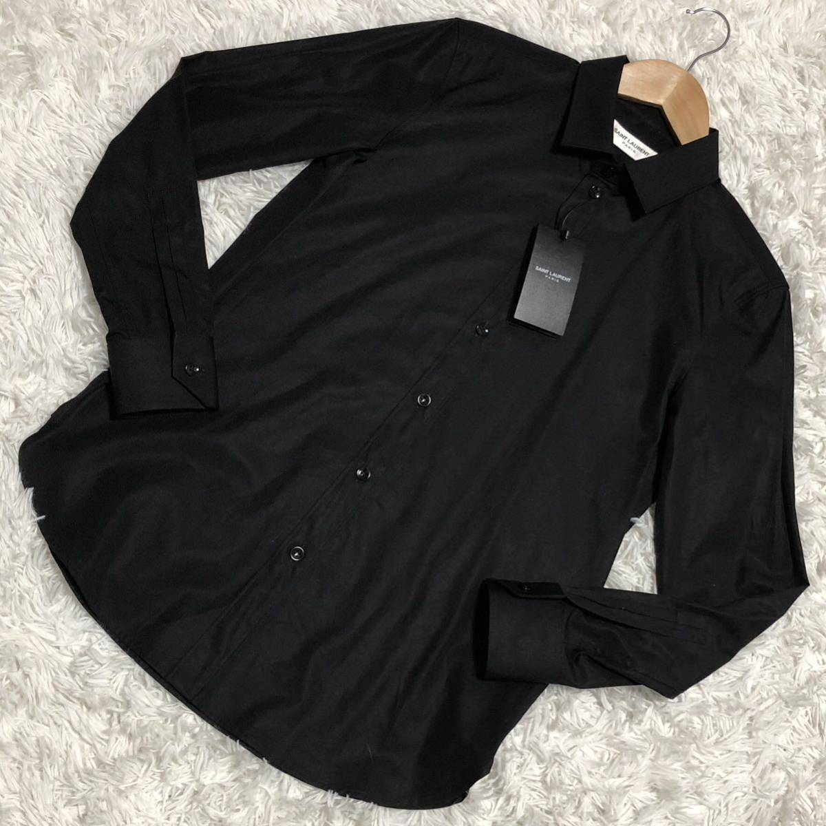 1円 高級 未使用 Saint Laurent paris サンローラン シャツ 長袖シャツ 