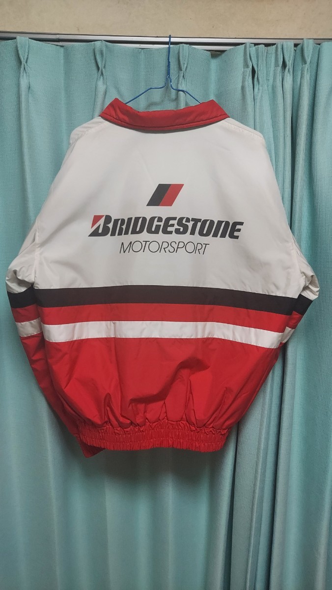 当時物ブリヂストン ナイロンジャンパーサイズL 　街道レーサー　暴走族　旧車　GZ10ソアラ　GX61クレスタ　GX71マークII　BRIDGESTONE