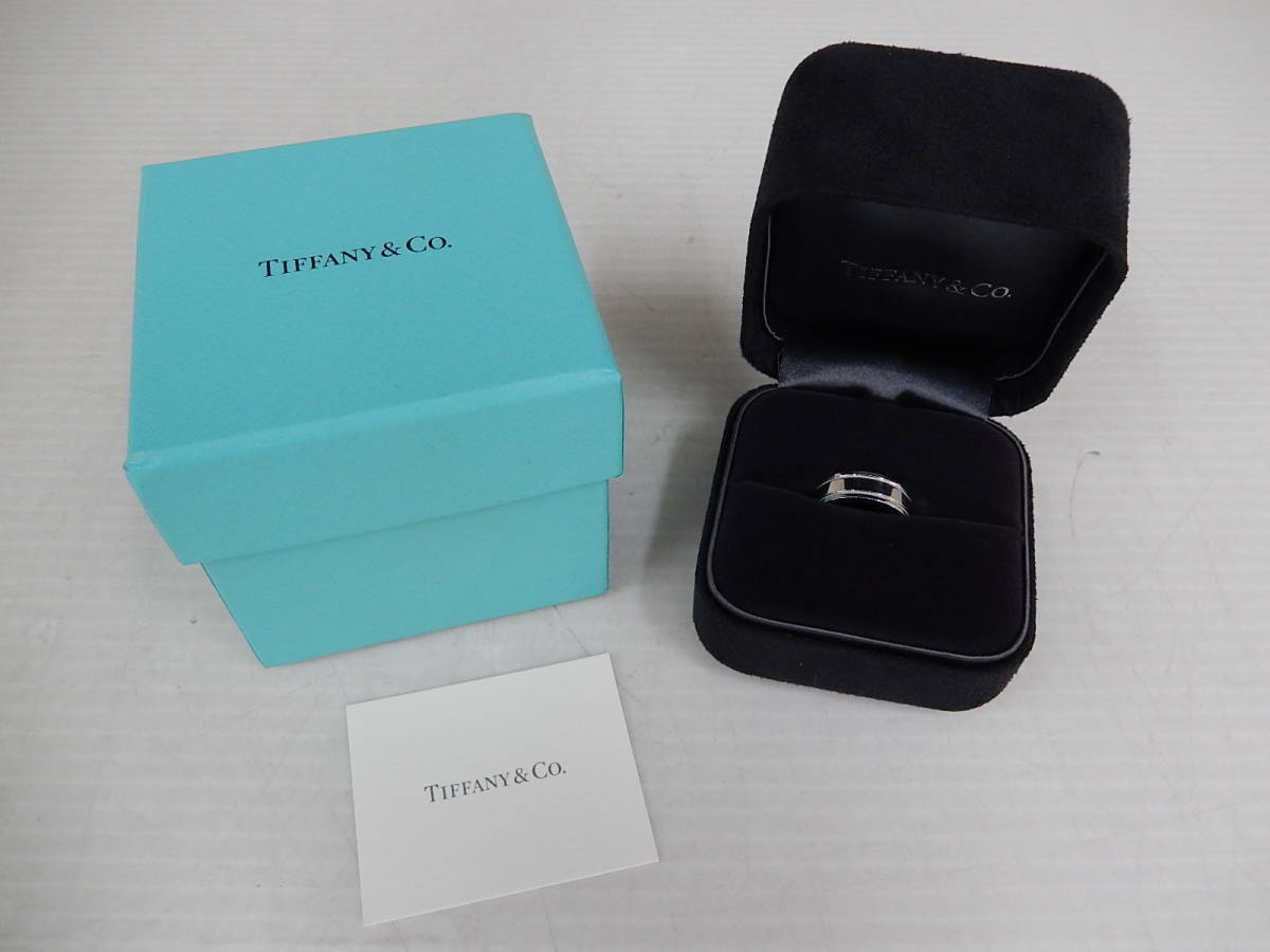 TIFFANY ティファニー　Pt.950　プラチナ　ダブル　ミルグレインリング　9号　12.1ｇ