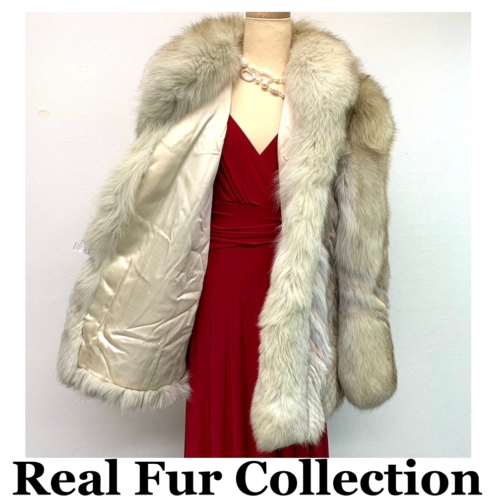 FOX 毛皮コート ミックスカラーフォックス 本物毛皮 realfur リアル 