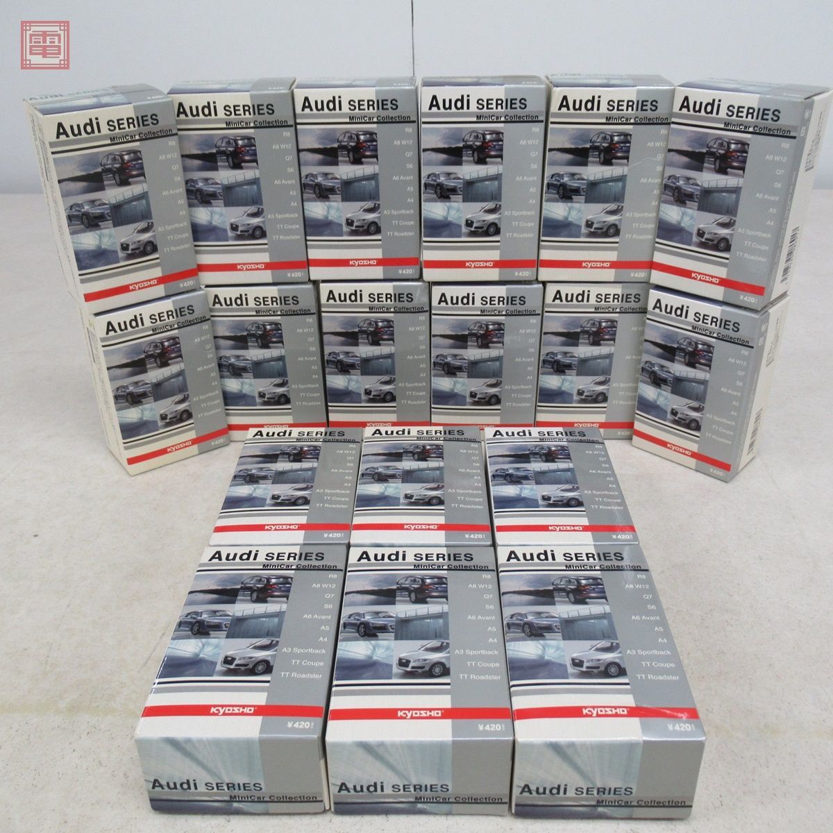 未開封 京商 1/64 アウディ ミニカーコレクション 計18個set KYOSHO Audi【20