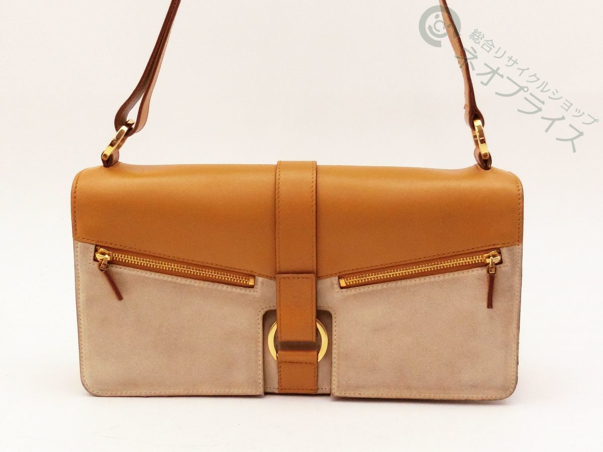 ◆S6582 GUCCI グッチ ロゴ レザー ショルダー バッグ