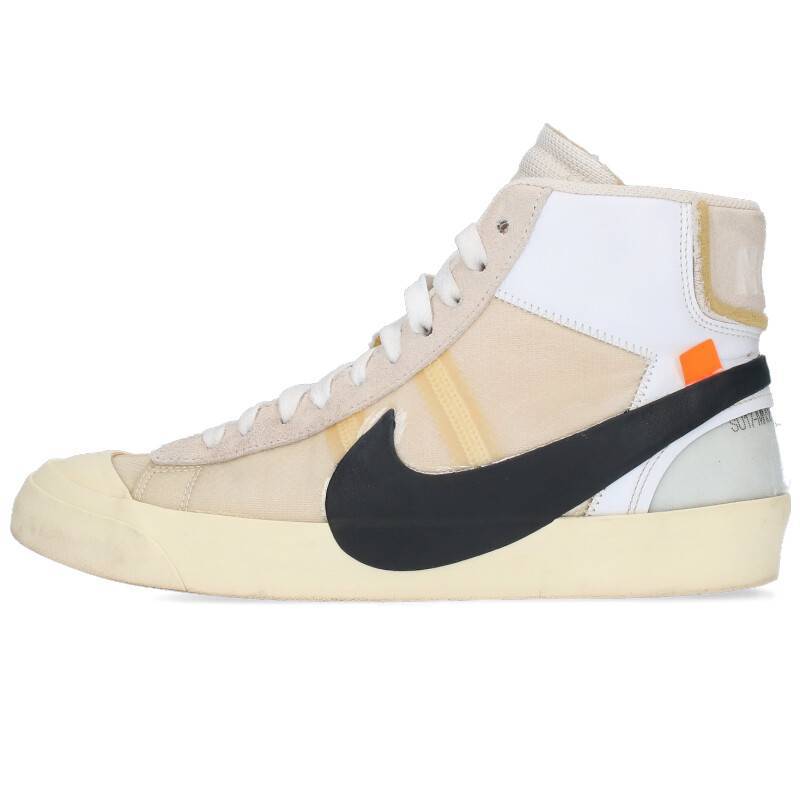 ナイキ オフホワイト NIKE OFF-WHITE BLAZER MID AA3832-100 サイズ:26cm ブレーザーミッドスニーカー 中古 SB01