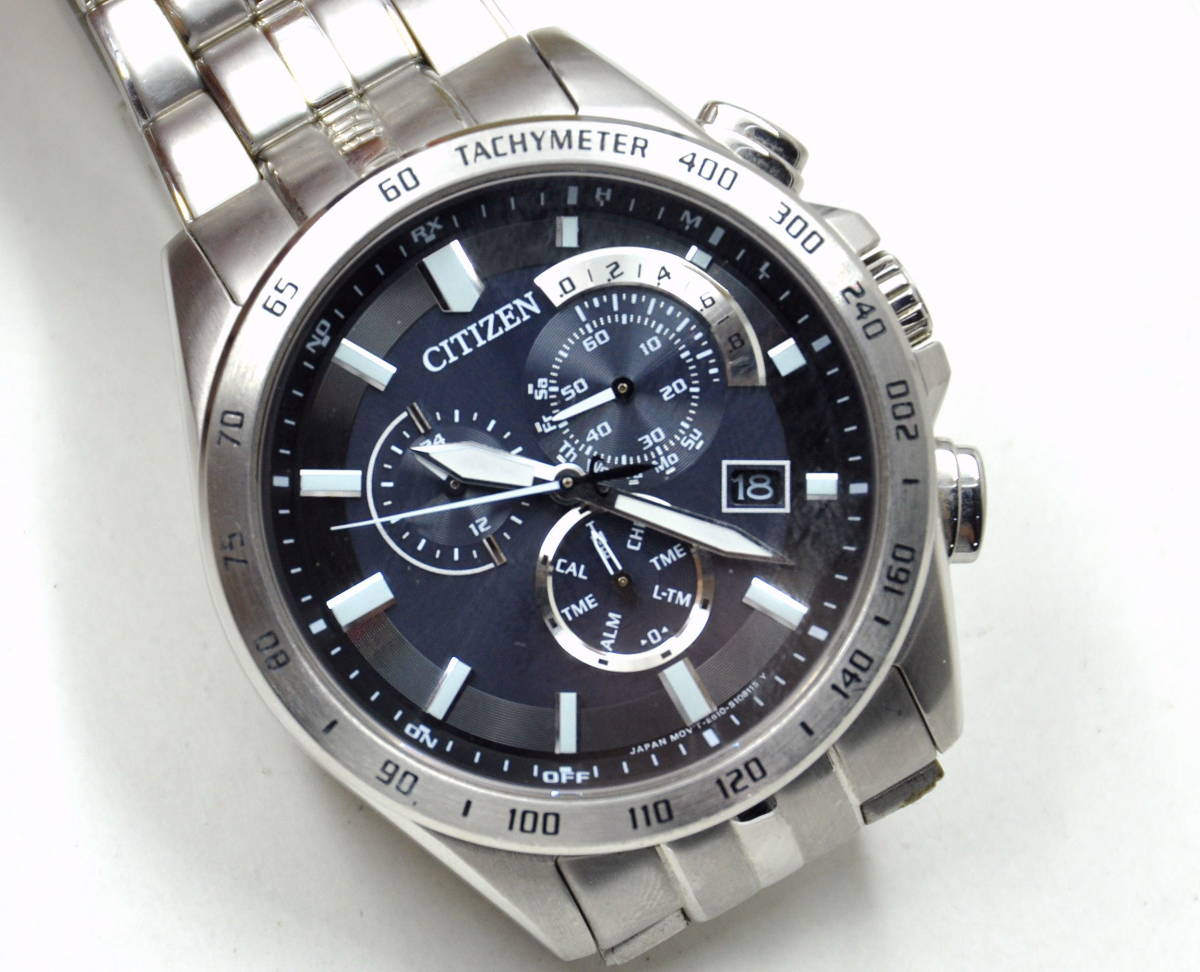 シチズンエコドライブ クロノグラフ ジャンク品