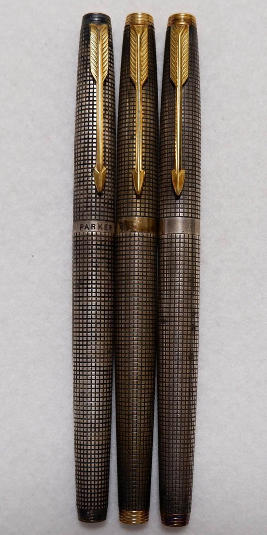 パーカー PARKER 万年筆 3点 スターリング ペン先14K ※筆記未確認◇お