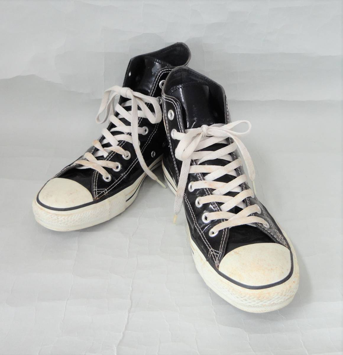 CONVERSE ALL STAR （コンバース・オールスター）　メンズ・エナメル・ハイカット・スニーカー　ブラック　AD_19