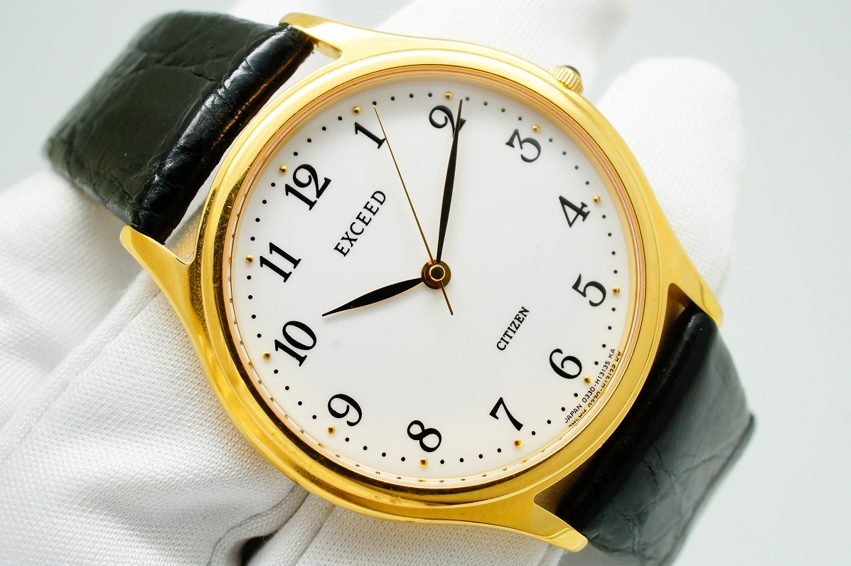H100○作動良好 CITIZEN シチズン EXCEED エクシード 0330-H08398 