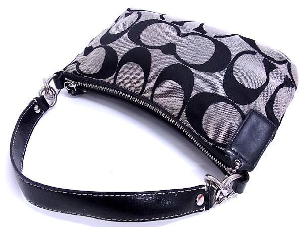 1円 □美品□ COACH コーチ F17439 シグネチャー キャンバス×レザー 
