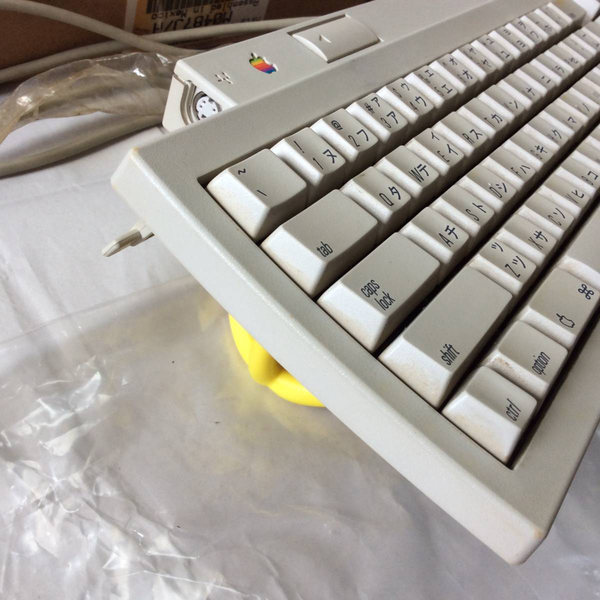 [ジャンク][動作未確認] Apple Keyboard II　M0487　6色りんご　箱付　ADBケーブル　アップル キーボード2　Macintosh マッキントッシュ_7