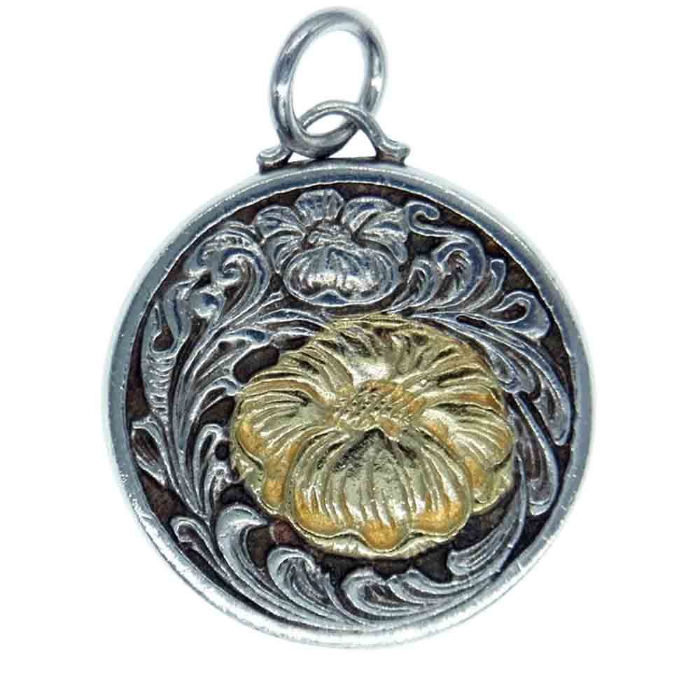 SAAD サード 925 SILVER ハイビスカス ペンダントトップ シルバー系