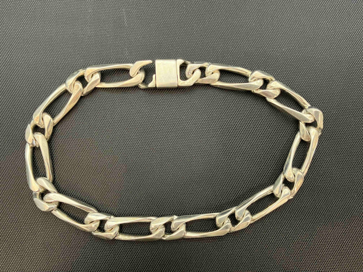 シルバー ブレスレット フィガロ チェーン 内径 約20.5cm 26.4g 950 ブリタニアシルバー