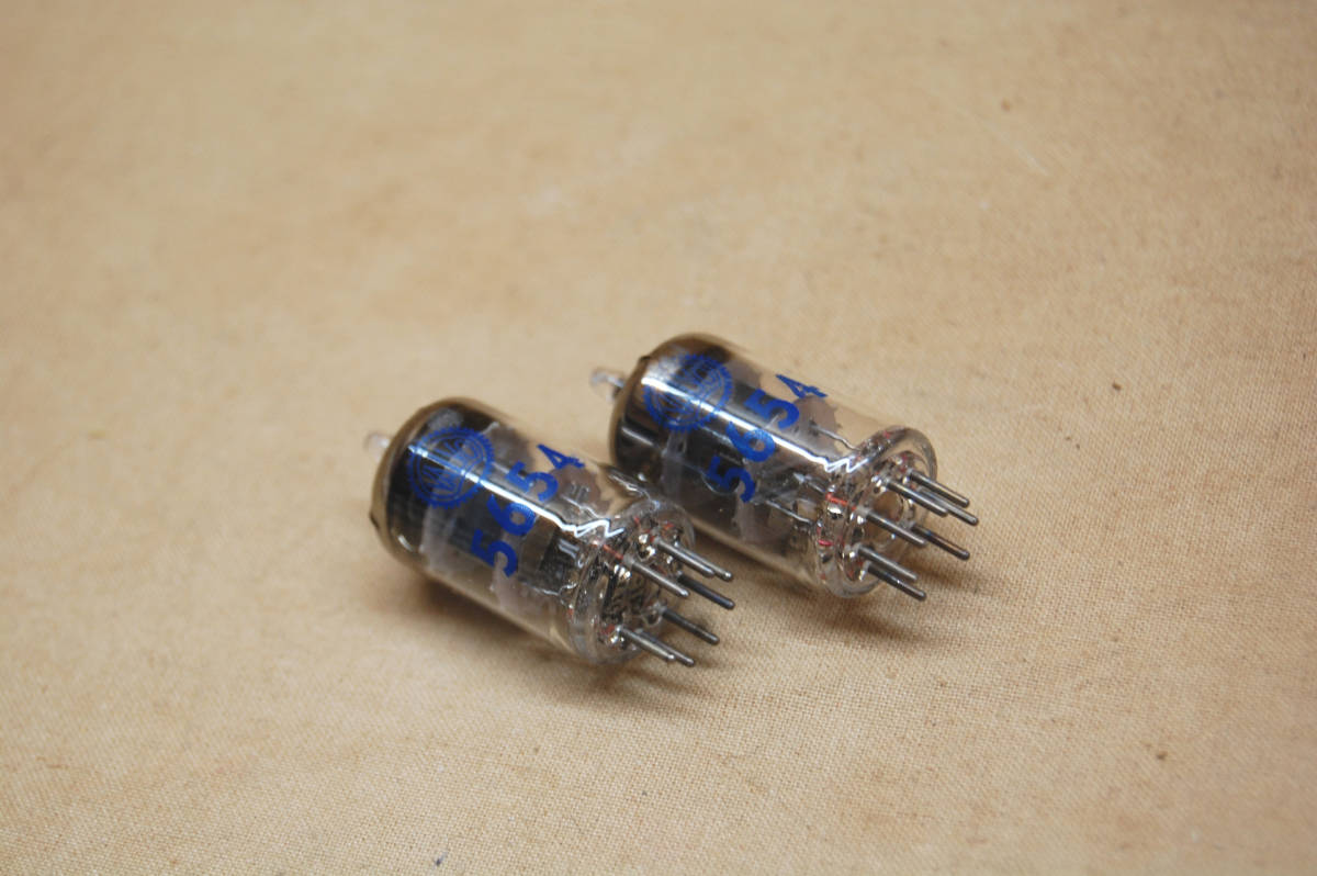 真空管 VALVO 5654/6AK5W Black Plate Large D Getter Blue Print NOS