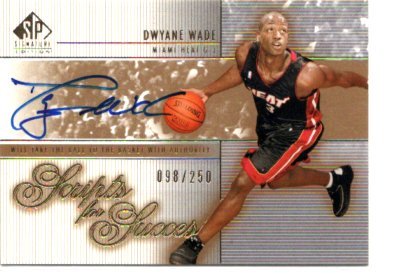 2003-04 SP Signature Scripts for Success Auto Dwyane Wade /250 RC