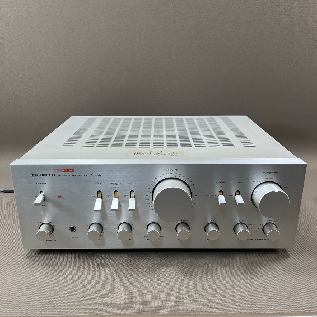 PIONEER A-006 プリメインアンプ Class AB STEREO AMPLIFIER パイオニア 動作現状品
