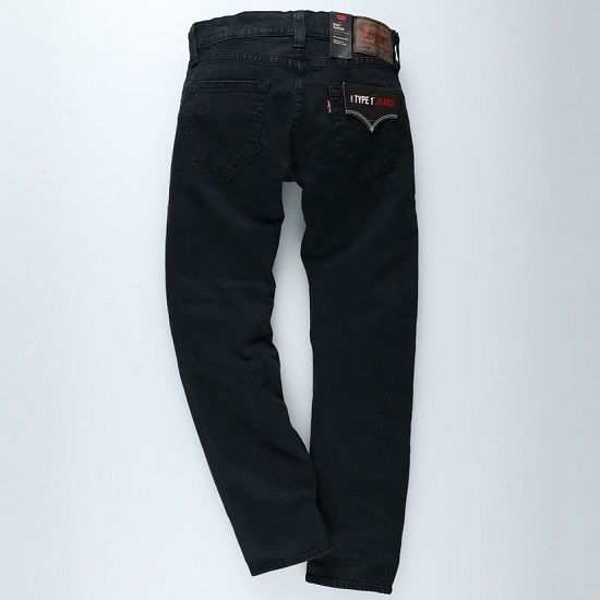 リーバイス タイプ1 502 テーパード デニムパンツ W34 定価13200円 ブラック LEVI'S TYPE-1 ジーンズ ジッパーフライ ビッグE 52489-0009