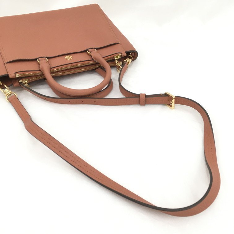 トリーバーチ☆トートバッグ☆2way☆レザー☆赤系☆美品☆保存袋付き