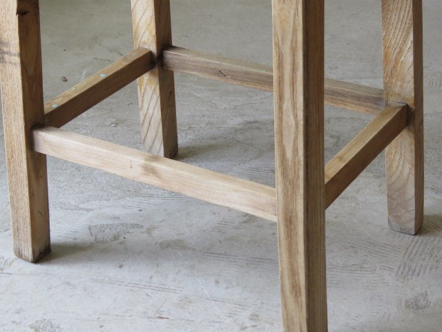 u87古道具 枯木 木製スツール/アンティーク*ビンテージ*家具*昭和レトロ*椅子*飾り台*古民家*カフェ*クウネル*イス*無垢*白木*天然生活 スツール 古道具 剥離家具