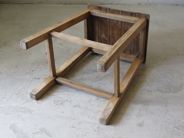 u87古道具 枯木 木製スツール/アンティーク*ビンテージ*家具*昭和レトロ*椅子*飾り台*古民家*カフェ*クウネル*イス*無垢*白木*天然生活 スツール 古道具 剥離家具