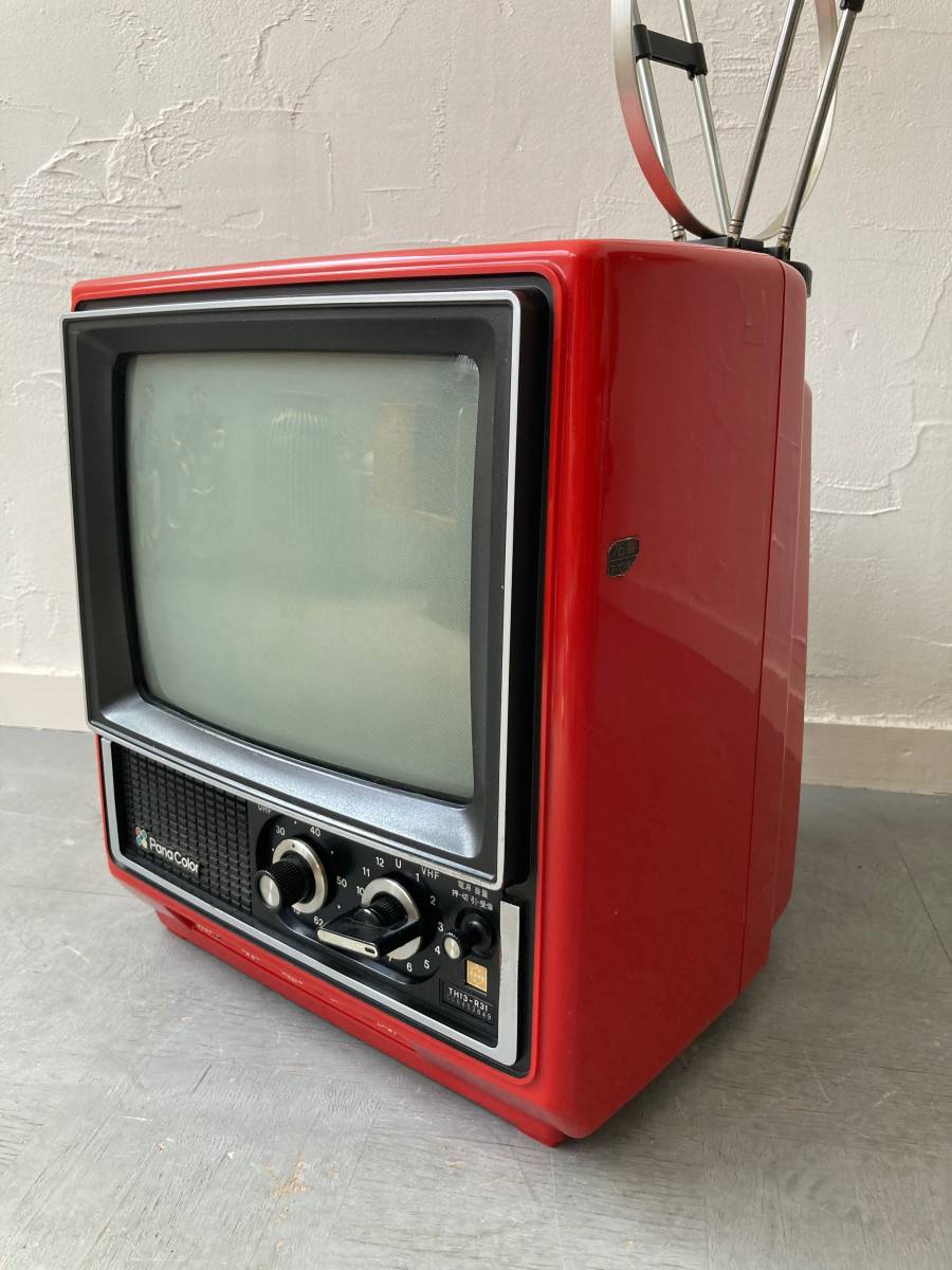 昭和レトロ ブラウン管 トランジスター カラー テレビ ナショナル TH13