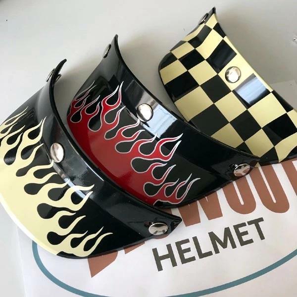 Blowout 500TX ヘルメットバイザー ビンテージ ジェット シールド ヘルメット ショーティー BELL BUCO 3点留 SHORTY フレイムス チェッカー