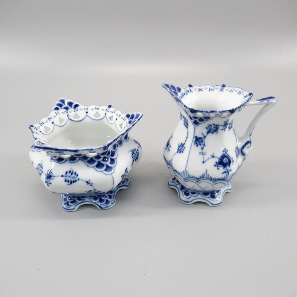 ロイヤルコペンハーゲン　フルレース顔つきクリーマー 1円～ Royal Copenhagen ロイヤルコペンハーゲン ブルーフルーテッド