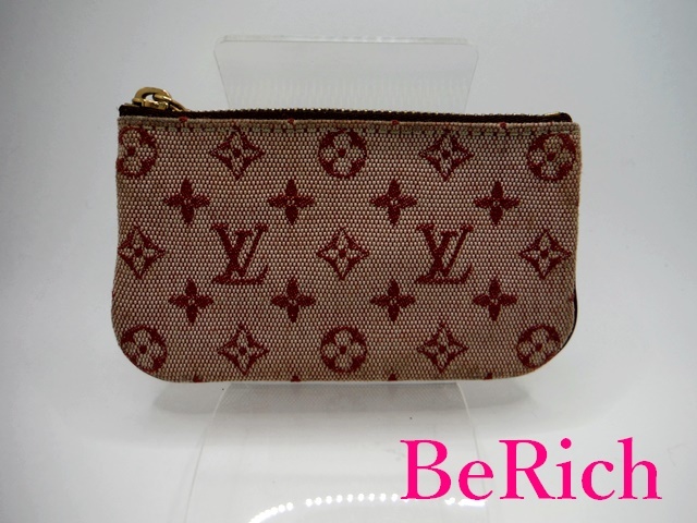 ルイ ヴィトン LOUIS VUITTON コインケース キーケース モノグラム ミニ ポシェット クレ M92238 チェリー LV ロゴ 【中古】 bs3129 ,ルイ・ヴィトンキーリング付コインケースご紹介です