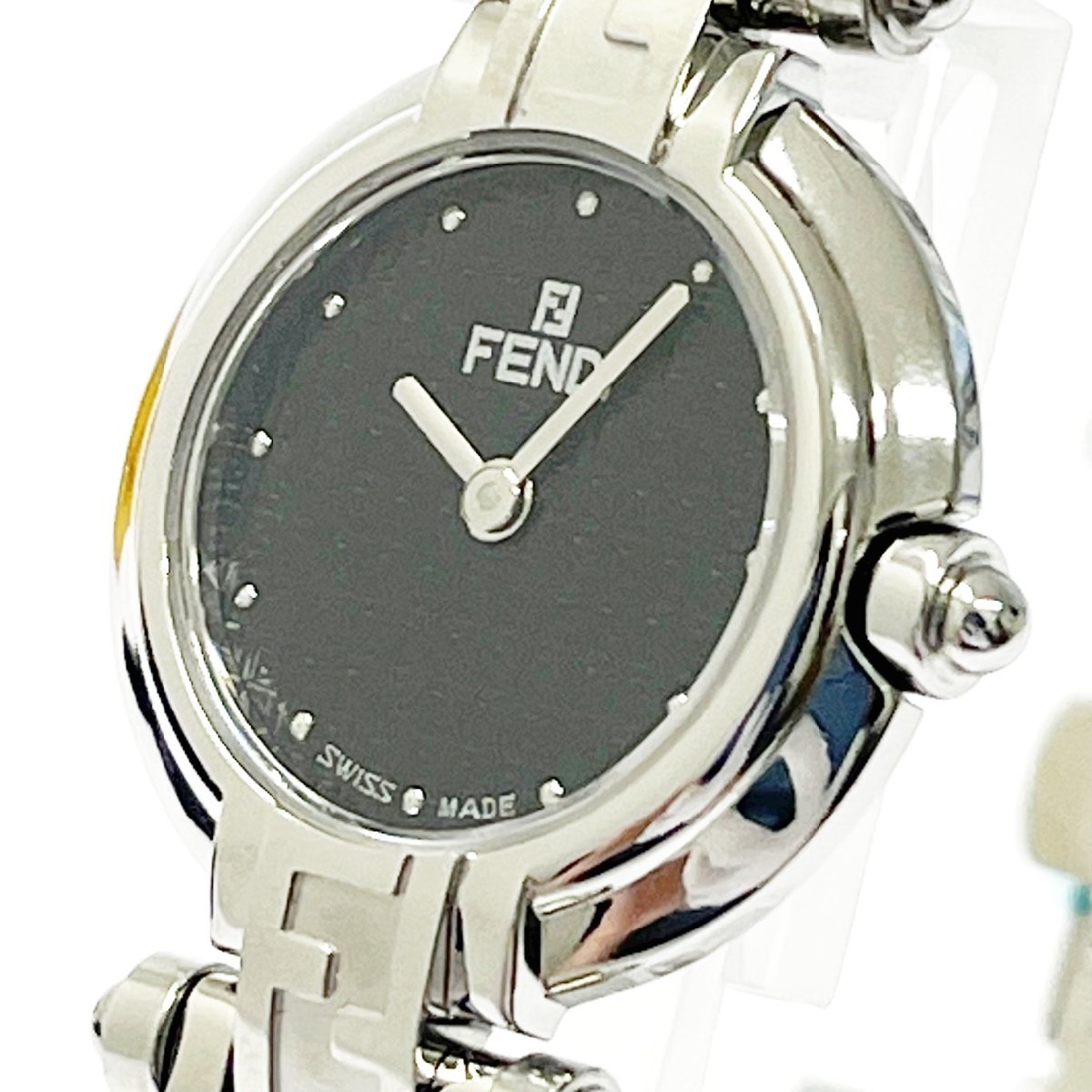 FENDI (フェンディ) 腕時計 750L 黒文字盤 ズッカ柄 クォーツ 750L