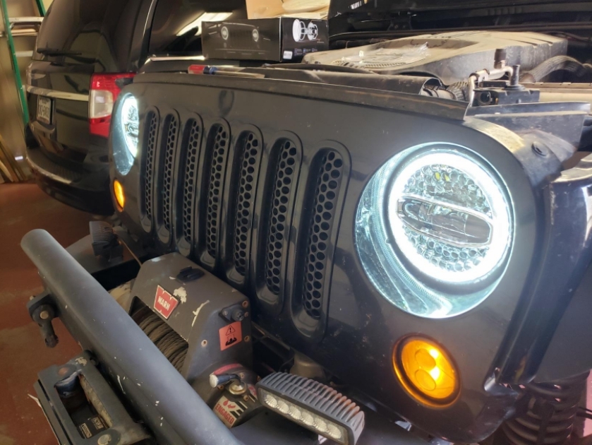 クリスタルスタイル 2個7インチラングラーJK TJ LJ 97-17エンジェル