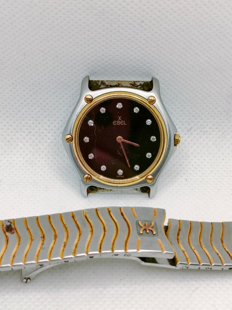 エベル EBEL クォーツ 腕時計 メンズ ブラック文字盤 ジャンク EBEL 