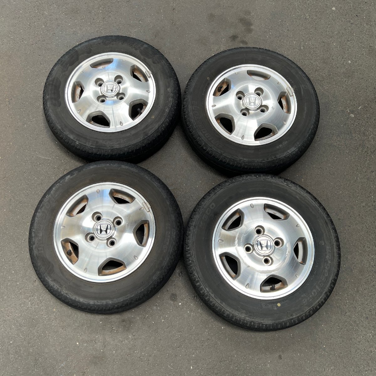145r12 6P.R.LT HONDAバモス純正ホイール・タイヤ×4本 【公式通販】