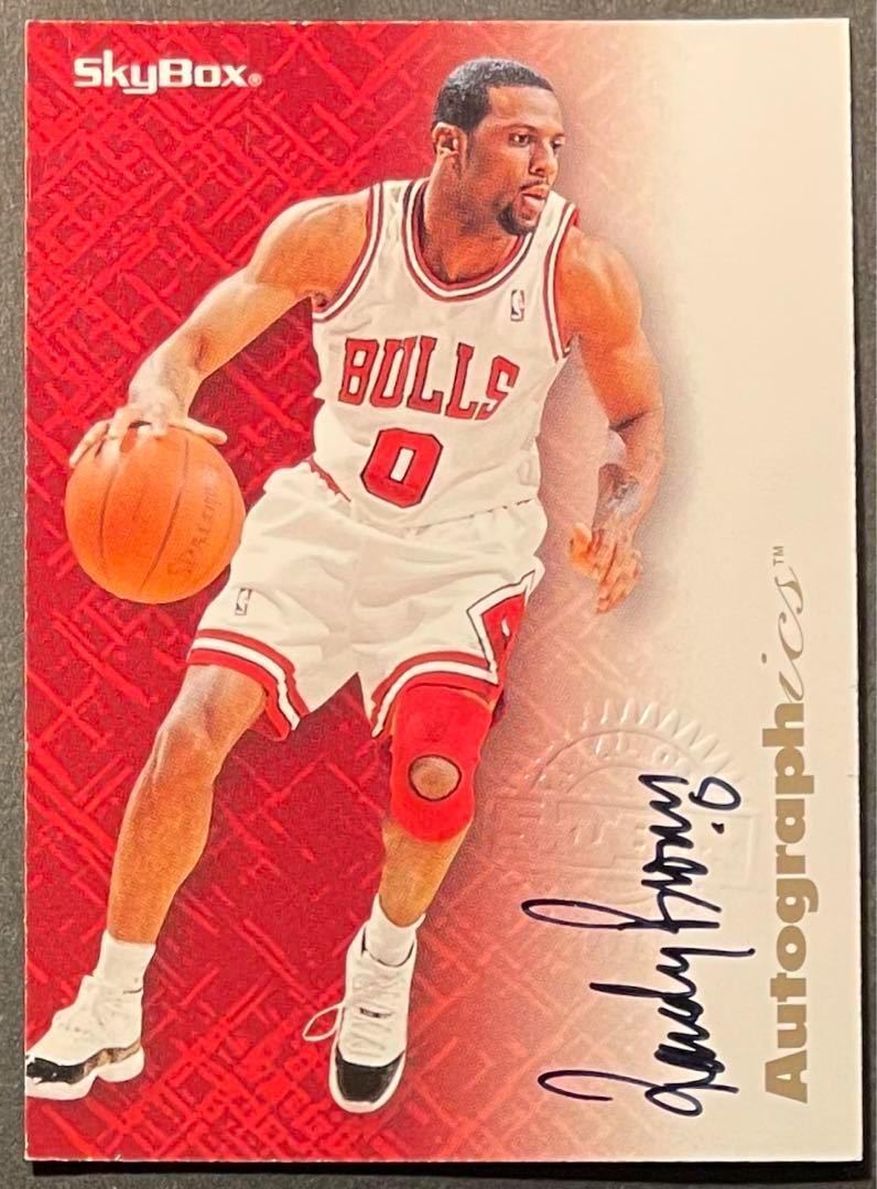 Randy Brown 1996-97 Skybox Premium Autographics On Card Auto 