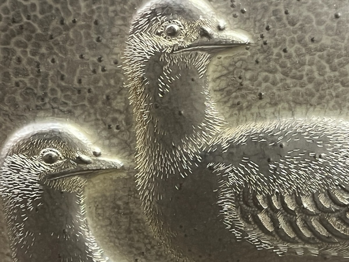 真作！帖佐美行『双鳩』直筆サイン入り 文部大臣賞・芸術院賞受賞
