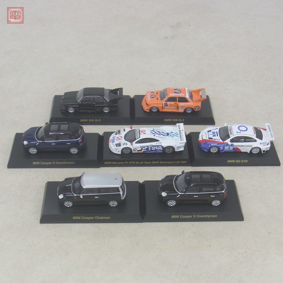 京商 1/64 BMW マクラーレン F1 GTR/BMW M3 GTR/BMW 320i Gr.5/ミニ 