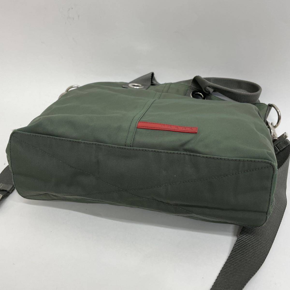 1円 PRADA プラダスポーツ リネアロッサ 2way ショルダーバッグ トート 