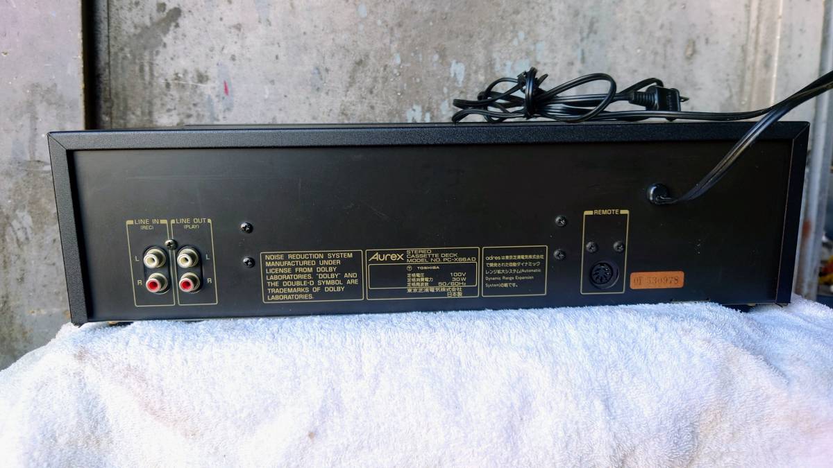 オーレックス Aurex PC-X66AD カセットデッキ 東芝 deck TOSHIBA⁄Aurex 