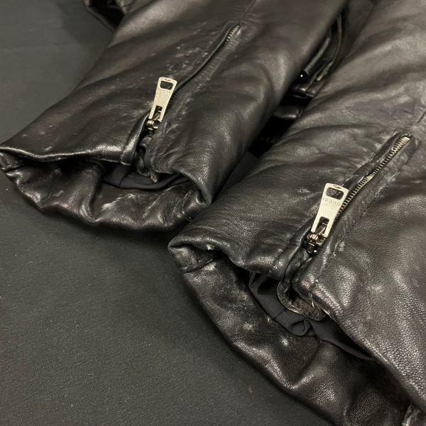 mofusand 。GUCCI ブラックレザー シングルライダース mofusand 。GUCCI ブラックレザー シングルライダース Gucci レザー