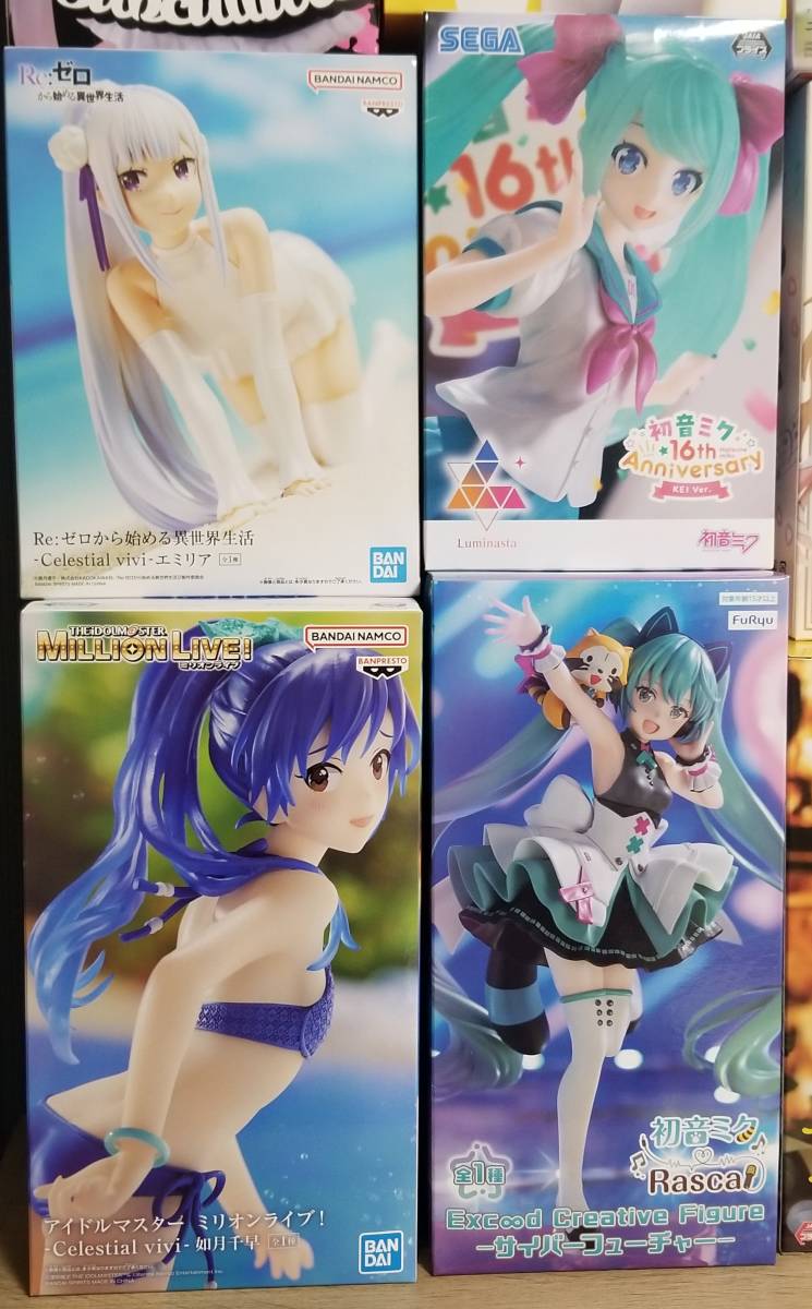 美少女フィギュア まとて16個 初音ミク Re.ゼロ他 03w26301 美少女