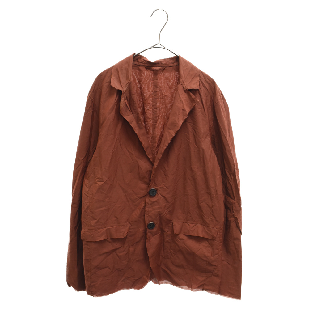 LANVIN ランバン 2B ダブルカラー 長袖シャツ ジャケット ブラウン M01JL100 4AQ013